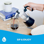 Load image into Gallery viewer, GROSCHE Milano Stovetop Espresso Maker Moka Pot Cuban Coffee Maker Stovetop Coffee Maker Moka Italian Greca Brewer Percolator | 6 Espresso Cup, Tuxedo