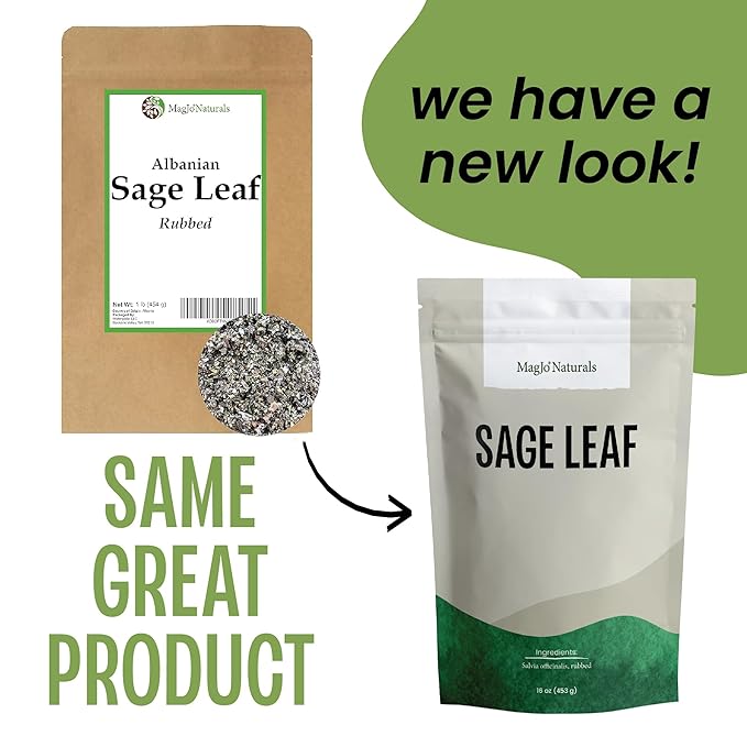 MagJo Naturals, Rubbed Sage (1 Pound Bag) bulk Salvia officinalis