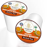 Organic Ginger Tea Pod with Echinacea, Turmeric, and Licorice for Keurig, Decaf by Teavity (36 Tea Pods)