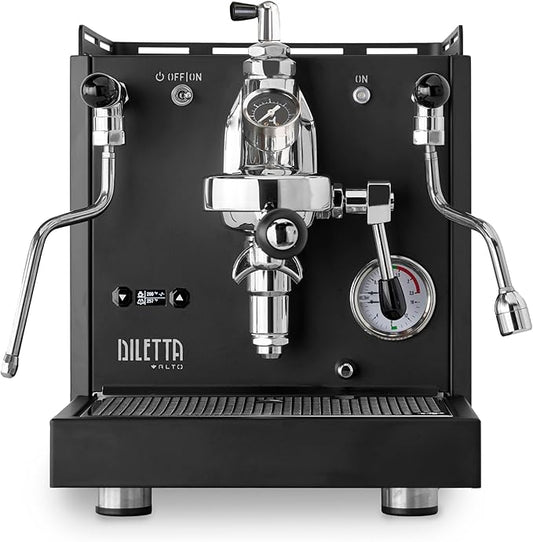 Diletta Alto Espresso Machine with Flow Control | Dual Boiler | PID | Shot Timer | Adjustable OPV | (Black)