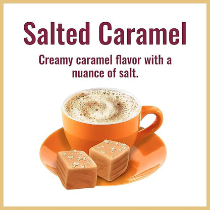 Hills Bros Instant Salted Caramel Cappuccino Mix, Easy to Use and Convenient, Enjoy Coffeehouse Flavor from Home, 14 Oz
