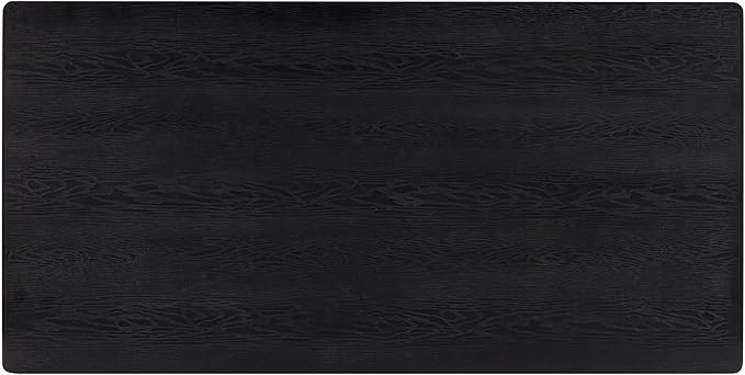 NTC Flow 71 Inch Modern Design, Rectangular Dinner Table for Dining Room, Living Room Furniture, Effortless Assembly, Burnt Black