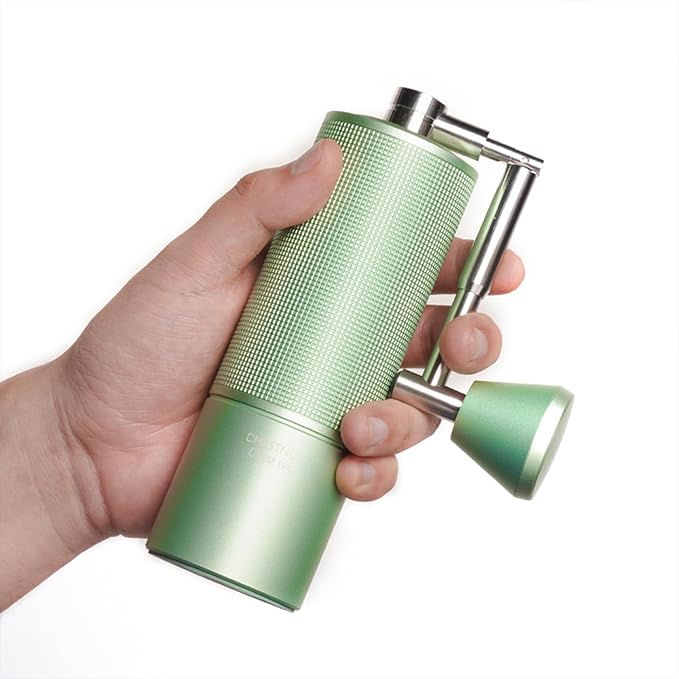 TIMEMORE Chestnut C3 ESP Pro Manual Coffee Grinder, Stainless Steel S2C Conical Burr Hand Coffee Grinder with Foldable Handle, Adjustable Grind Setting for Espresso to French Press - Green