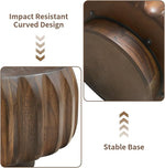 Load image into Gallery viewer, 31.5" Round Coffee Table Drum Table Contemporary Wood Fluted Centry Table with Solid Wood Veneer for Living Room (Walnut)