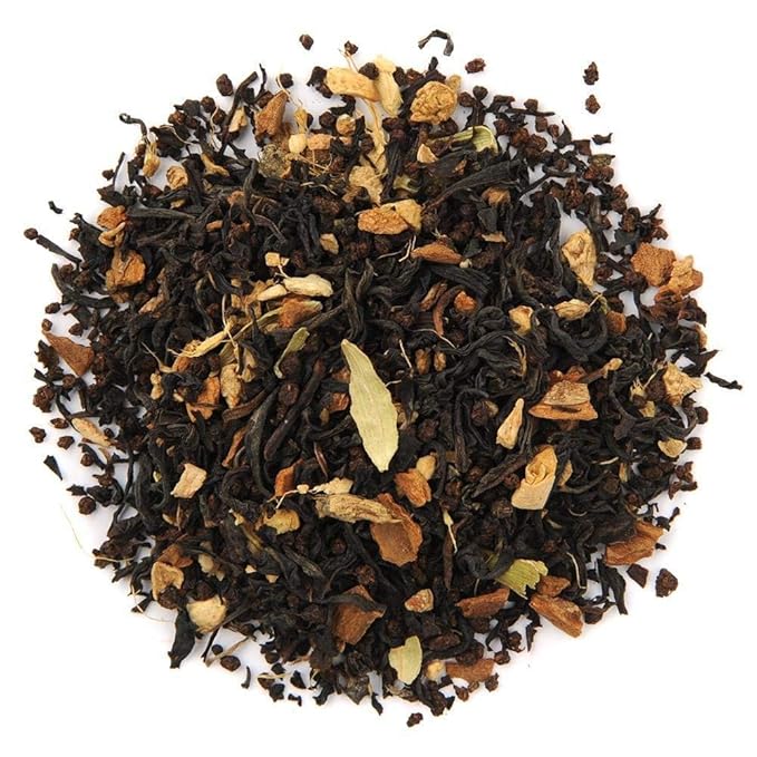 Organic Positively Tea Company, Masala Chai Black Tea, Loose Leaf, 4 Ounce