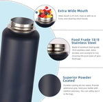 Load image into Gallery viewer, Volhoply 32oz Insulated Water Bottles Bulk 8 Pack with Straw Lid &amp; Spout Lid,Stainless Steel Sports Water Bottle,Double Wall Vacuum Cups,Leakproof Wide Mouth Metal Flask for Hiking,Camping(Navy,8)