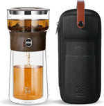 Load image into Gallery viewer, ZENS Modern Glass Infuser Teapot, One Touch Tea Maker for Loose Leaf Tea with Insulated Mug and Portable Case. Enchanted Pot Alternatives for Tea Lover Gifts