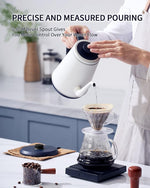 Load image into Gallery viewer, DmofwHi Gooseneck Electric Kettle(1.0L),1000W Electric Tea Kettle of 304 Stainless Steel,Auto Shut off,Coffee Kettle for Pour Over and Tea -White