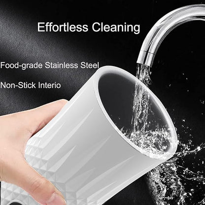 Electric Milk Frother and Steamer, Upgraded 4-in-1 Milk Frother with Auto Shut-Off, Quick and Effortless Frothing, Milk Foamer Frother for Coffee, Latte, Cappuccino, Hot Chocolates, White