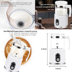 Load image into Gallery viewer, Electric Milk Frother,4 in 1 -Automatic Milk Frother,14oz Silent Operation Hot and Cold Milk Foamer Temperature Control Milk Steamer Warmer for Coffee,Latte,Cappuccino,Hot Choc,Dishwasher Safe (White)