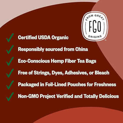 FGO Organic Oolong Tea, Eco-Conscious Tea Bags, 100 Count, Packaging May Vary (Pack of 1)