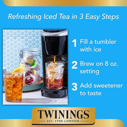 Twinings Chai Latte Black Tea K-Cup Pods for Keurig, 22 Count (Pack of 1), Creamy, Slightly Sweet, Less Sugar, Caffeinated, Enjoy Hot or Iced