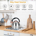 Load image into Gallery viewer, Tea Kettle for Stove Top Whistling Teapot, 3.2Q Tea Pot Stainless Steel Teakettle with Heat Proof Ergonomic Handle