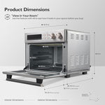 Load image into Gallery viewer, Infrared Heating Air Fryer Toaster Oven, Extra Large Countertop Convection Oven 10-in-1 Combo, 6-Slice Toast, Enamel Baking Pan Easy Clean with Recipe Book, Brushed Stainless Steel Finish