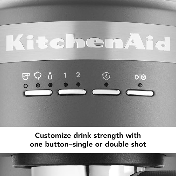 KitchenAid Semi-Automatic Espresso Machine - KES6403, Charcoal Grey