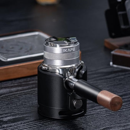 IKAPE Coffee Products, 53mm Coffee Distributor & Hand Tamper, Adjustable Depth Espresso Distributor Fits All 53mm Espresso Portafilter, Compatible with 54MM Breville Bottomless Portafilter (Silver)