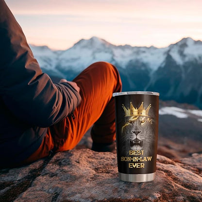 Muilzon Son in Law Gifts Tumblers 20oz - Fathers Day Christmas Birthday Gifts for Son in Law Coffee Mug - Son-in-Laws Present from Mother/Father in Law Cup