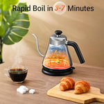 Load image into Gallery viewer, Mecity Electric Kettle Gooseneck Water Kettle Stainless Steel Tea Kettle Water Boiler Fast Heating, Auto Shut Off, 27 fl oz, 1000W, Stainless Steel