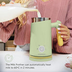 Load image into Gallery viewer, Starument Electric Milk Frother and Steamer - Automatic Foamer &amp; Heater for Coffee, Latte, Cappuccino, Other Creamy Drinks - 4 Settings Cold Foam, Airy, Dense Warm, Green, 8x4x5 inches