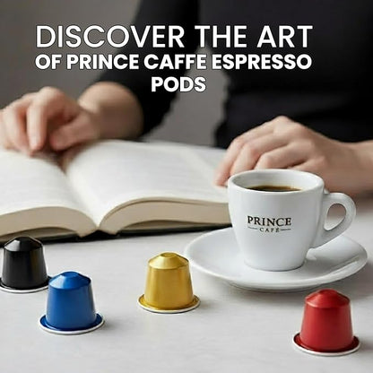 Prince Caffe Espresso Pods Variety Pack Compatible with Nespresso Original Line Machines – Espresso, Ristretto, Millennium & Premium – Intensity7, 8, 9, 10, 40 Count (4 x 10 Capsules)