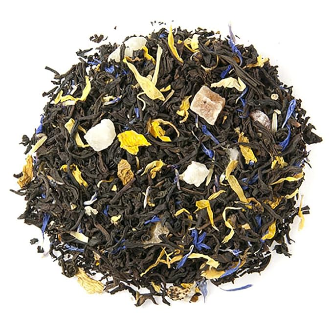 English Tea Store Blue Lady Flavored Black Loose Leaf Tea pouches - 4oz | Citrus Passionfruit Orange Grenadine Sweet Blend | High Grown Premium Tea