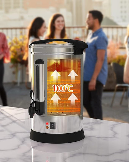 Garvee 120 Cup Commercial Coffee Maker, Food Grade Stainless Steel Large Capacity Coffee Urn Perfect for Church, Meeting rooms, Lounges, and Other Large Gatherings-18 L