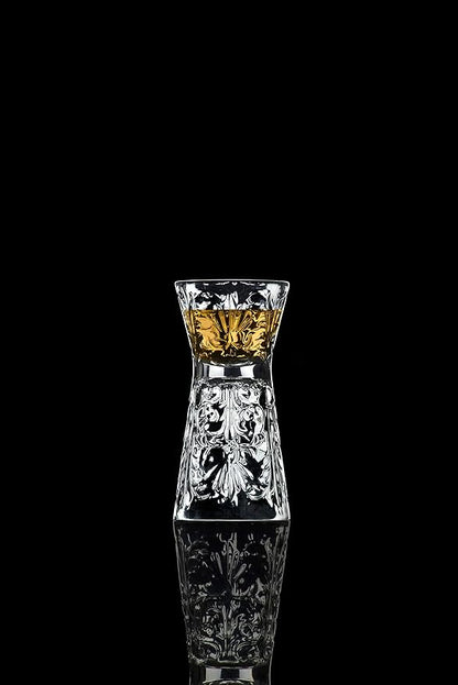 Barski Glass - Reversible Shot Glass - Jigger Tumbler - Designed Tumblers - Use for Liquor - Vodka - Cocktail - Set of 6 Glasses - One side is 1 oz, Other Side is 2 oz. - Made in Europe