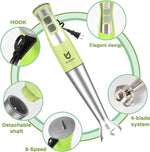 Load image into Gallery viewer, Immersion Hand Blender, UTALENT 3-in-1 8-Speed Stick Blender with Milk Frother, Egg Whisk for Coffee Milk Foam, Puree Baby Food, Smoothies, Sauces and Soups - Green