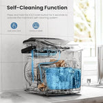 Load image into Gallery viewer, Countertop Ice Maker Machine with Handle, Portable Maker, 27lbs/24Hrs, 7Mins/9 Pcs ice Cubes, Self-Cleaning Table Top Maker with Ice Basket/Scoop, for Home/Kitchen/Office(Stainless Steel Black)