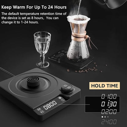 Electric Kettles, Gooseneck Electric Kettle, ±1℉ Temperature Control, for Pour Over Coffee and Tea, 304 Stainless Steel Inner, BPA-Free, Quick Heating Electric Kettles for Boiling Water, 1L Black