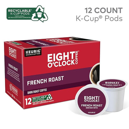 Eight O'Clock Coffee French Roast, Single-Serve Coffee K-Cup Pods, Dark Roast, 72 Count