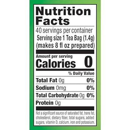 Lipton Decaffeinated Green Tea Bags, Unsweetened Teabags for Decaf Hot Tea or Decaf Iced Tea with Flavonoids, 40 Total Tea Bags