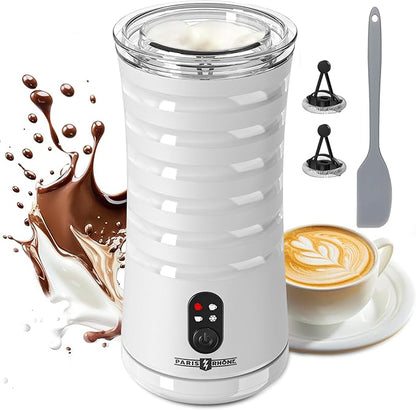 Milk Frother, 4-in-1 Milk Steamer and Frother, Hot & Cold Foam Milk Warmer with Temperature Control, Auto Shut-Off Frothers for Coffee, Latte, Cappuccino, Macchiato