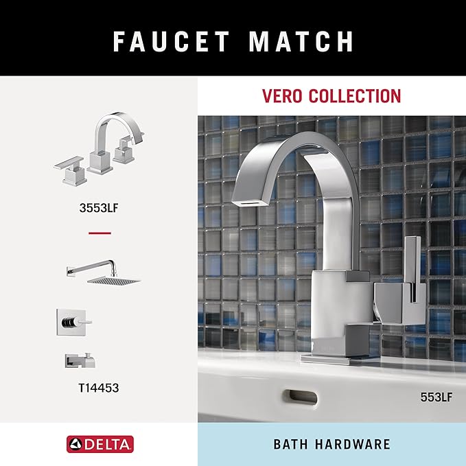 DELTA FAUCET 77724 Vero 24 in. Wall Mount Towel Bar Bath Hardware Accessory in Polished Chrome