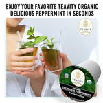 Load image into Gallery viewer, Organic Peppermint Tea Pods for Keurig - Decaf Tea by Teavity (12 Tea Pods)
