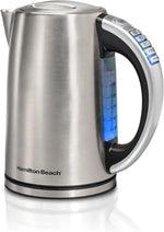 Load image into Gallery viewer, Hamilton Beach 1.7 Liter Temperature Control Electric Kettle, Water Boiler &amp; Heater, Fast Boiling 1500 Watts, BPA Free, Cordless, Auto-Shutoff and Boil-Dry Protection, Stainless Steel (41020R)
