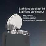 Load image into Gallery viewer, 1.5L Electric Kettle Stainless Steel, Double Wall Cool Touch Teapot, Fast Boil,5 Temperature Control, LED Display, Auto Shut-Off, BPA-Free,Keep Warm Function, Ideal for Tea &amp; Coffee,Gray