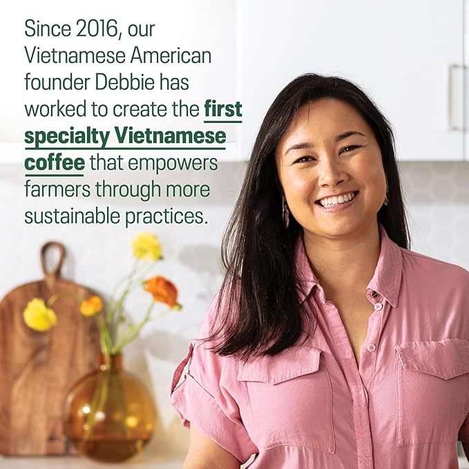 Copper Cow Premium Vietnamese Ground Coffee, 10 OZ | Churro Flavored Coffee | Dark Roast Made with Real Cinnamon | Vietnamese Coffee