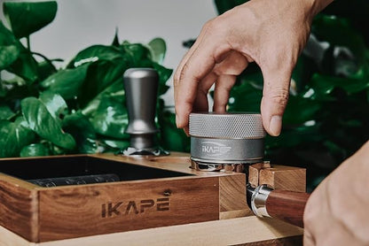 IKAPE Coffee Products, 53MM Coffee Distributor, Gravity Adaptive Espresso Distributor Fits All 54MM Espresso Portafilter, Compatible with 54MM Breville Bottomless Portafilter (Silver)