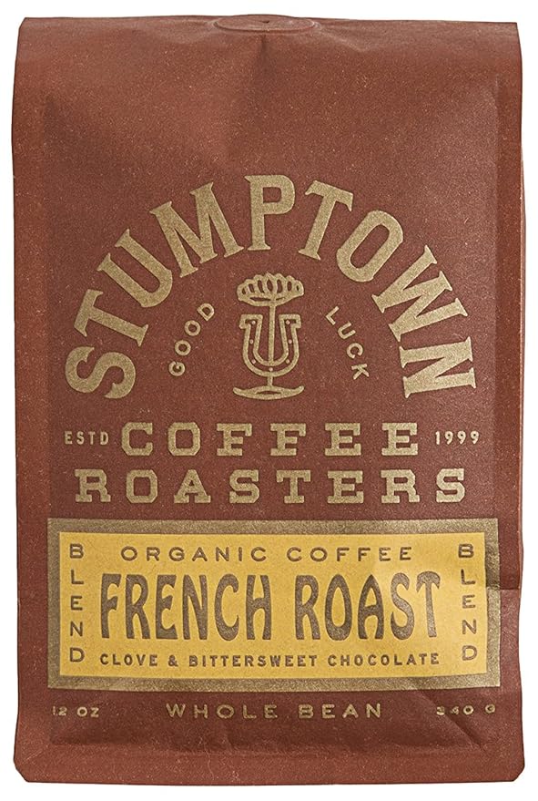 Stumptown Coffee Roasters, French Roast - Organic Whole Bean Coffee - 12 Ounce Bag, Flavor Notes of Clove and Bittersweet Chocolate
