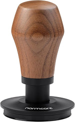 Load image into Gallery viewer, Normcore 58mm Espresso Tamper, Spring Loaded Coffee Tamper 58mm With Titanium PVD Coating Ripple Base, Genuine American Walnut Handle