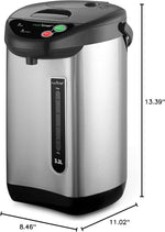 Load image into Gallery viewer, NutriChefKitchen Hot Water Urn Pot Insulated Stainless Steel,Auto &amp; Manual Dispense,Auto Boiler,Safety Lock Shutoff 3.38 QT /3.2L - Auto Boiler Shut Off -One size