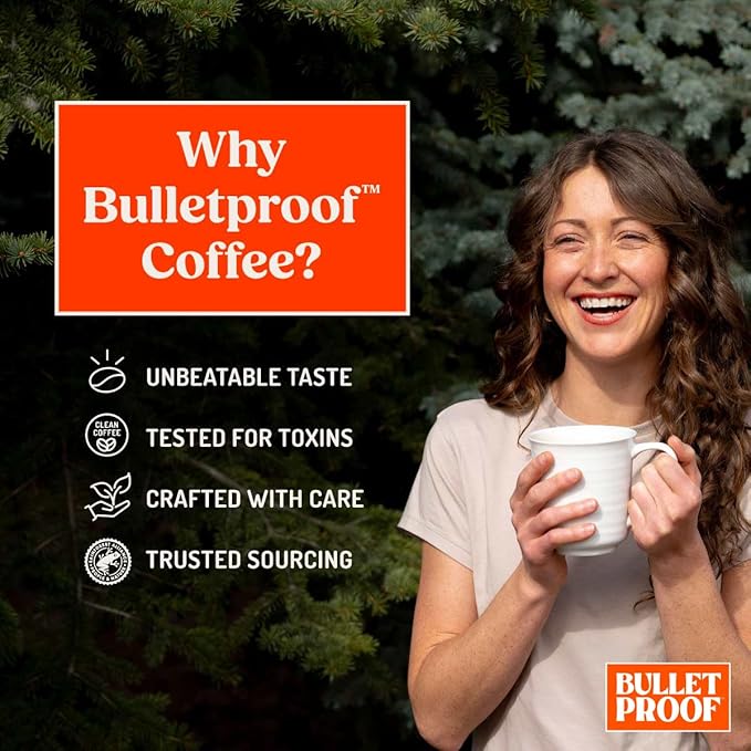 Bulletproof Original Medium Roast Whole Bean Decaf Coffee, 12 Ounces, Coffee Tested for Toxins, Packaging May Vary