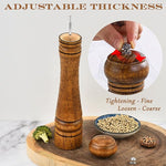 Load image into Gallery viewer, 10 inch Wooden Pepper Grinder Adjustable Coarseness Wooden Peppermill or Salt Mill with Adjustable Ceramic Rotor and Easily