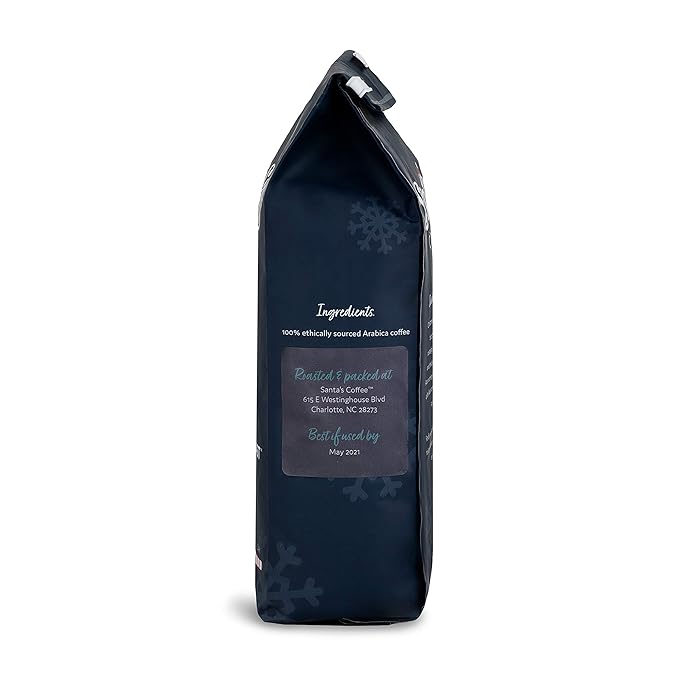 Santa's Coffee North Pole Blend, Medium Roast - Whole Bean, 16oz Bag, Holiday Seasonal Blend – Christmas Gift for Coffee Lovers