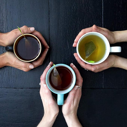 Tea Forte Lotus Petite Presentation Box Tea Gift Set Sampler, 10 Assorted Variety Handcrafted Pyramid Infuser Bags, Black, Green, Oolong, White, Herbal Blends