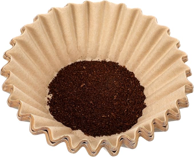Extra Large Coffee Filters 12, 13, 14, 15, 16 Cup Basket for Commercial, Domestic Coffee Maker Extra High Extra Wide, Anti ground, Flattened Diameter 9.75" (200)