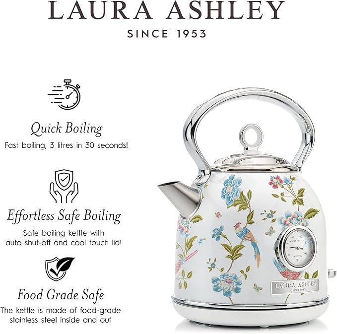 VQ - Laura Ashley 1.7L Dome Kettle - Elveden White