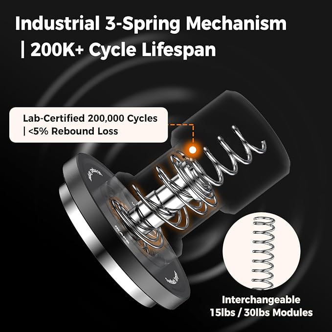 IKAPE 51MM V6 Impact Espresso Tamper with Sound Feedback, 15lb/30lb Interchangeable Springs, Espresso Low-Profile Tamper with Triple-spring System, Fits 51mm portafilters