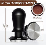 Load image into Gallery viewer, 51mm Espresso Tamper, Coffee Tamper with Calibrated Spring Loaded,Tamper Tool With Sound Feedback, Self Leveling Tamper for Barista, Compatible with 51mm De'Longhi Portafilter